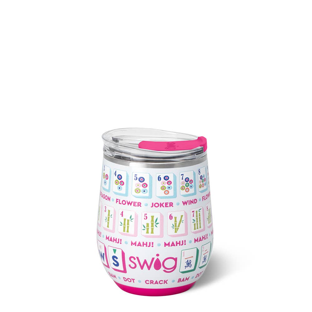 Mahjong Stemless Wine Cup (12oz)
