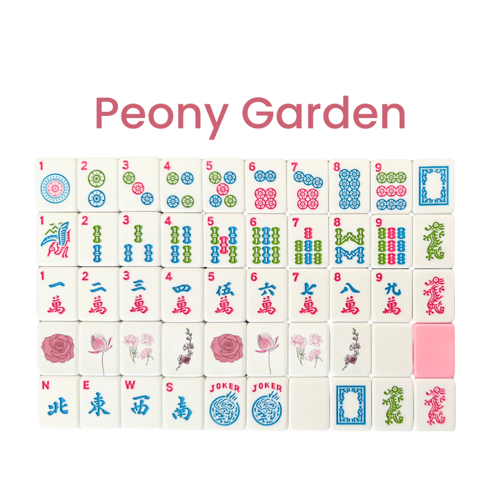 Peony Garden Mahjong Tile Set