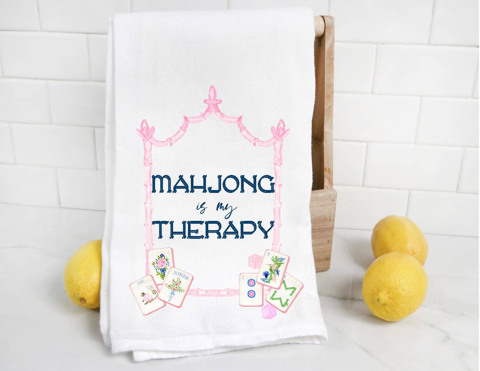 Mahjong is my Therapy Tea Towel