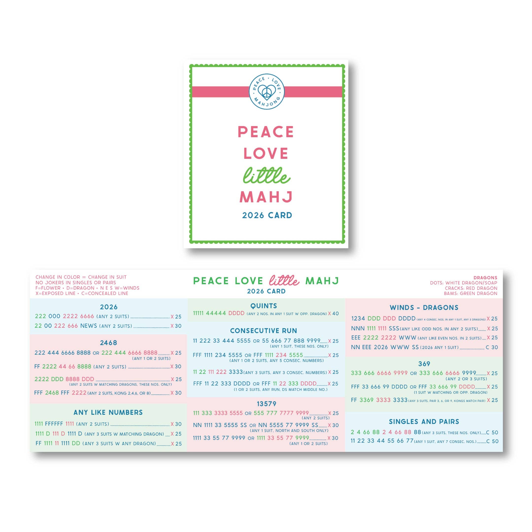 2026 Little Mahj Card