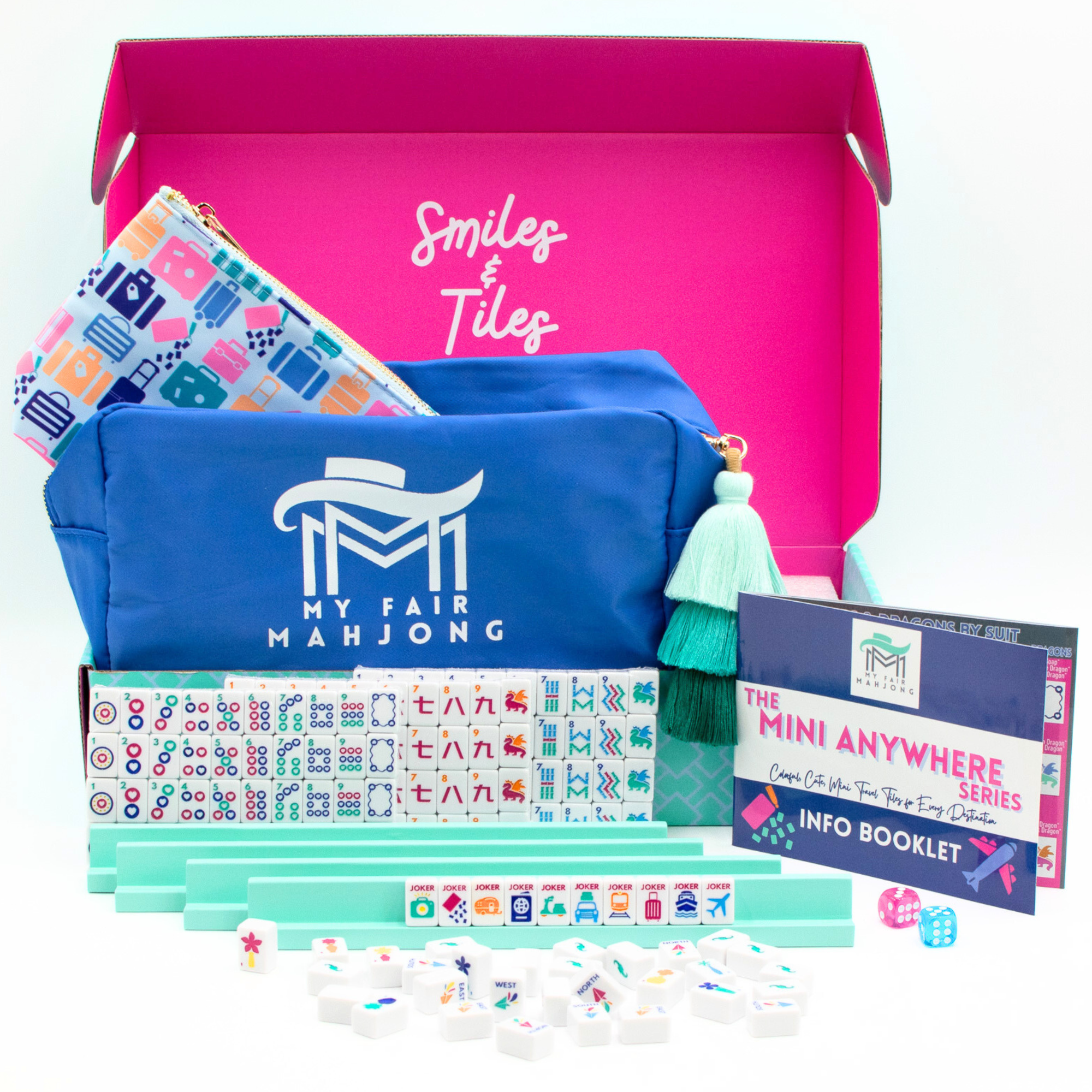 White - Mini Travel Mahjong Set