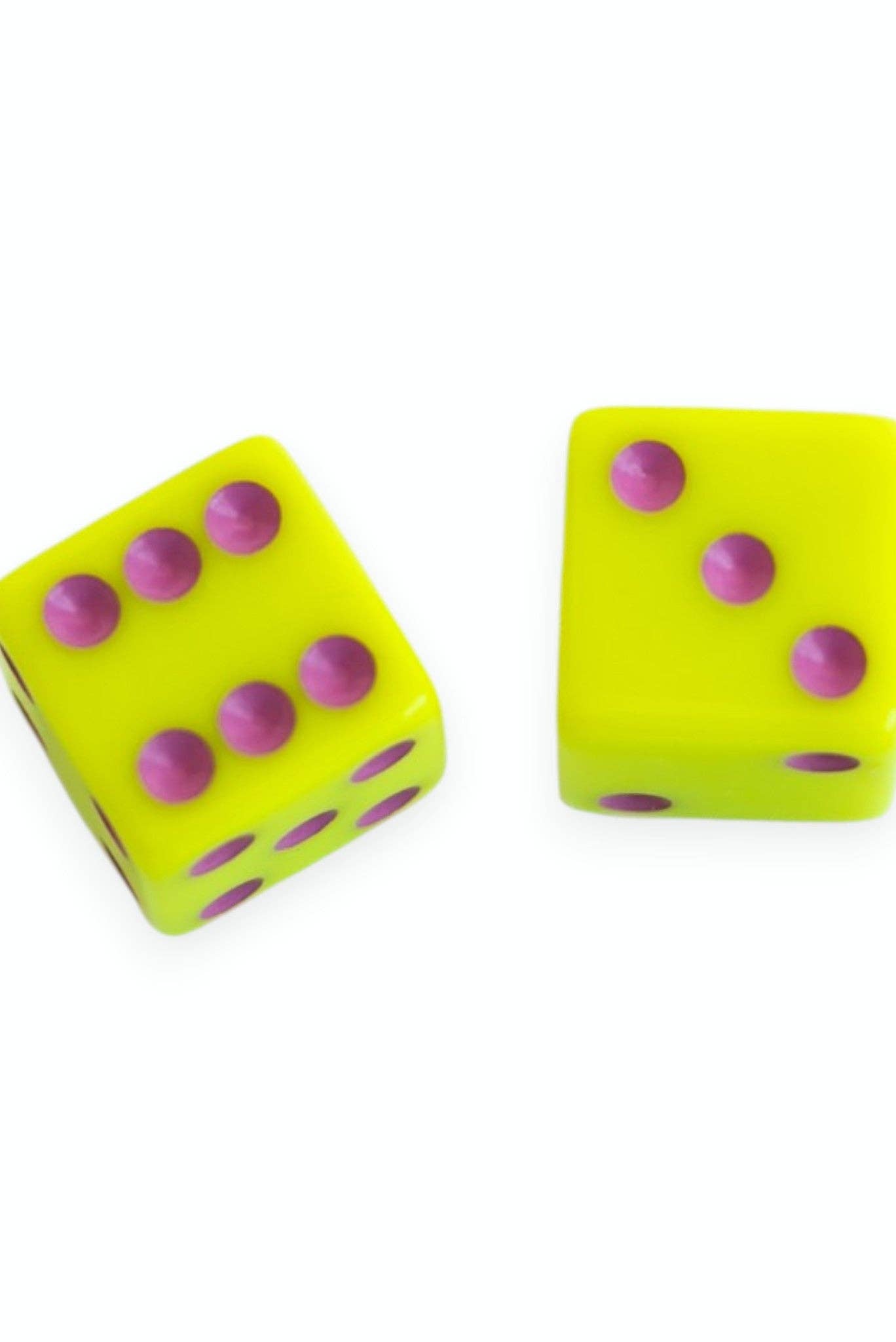 Yellow & Pink - Dice (set of 2)