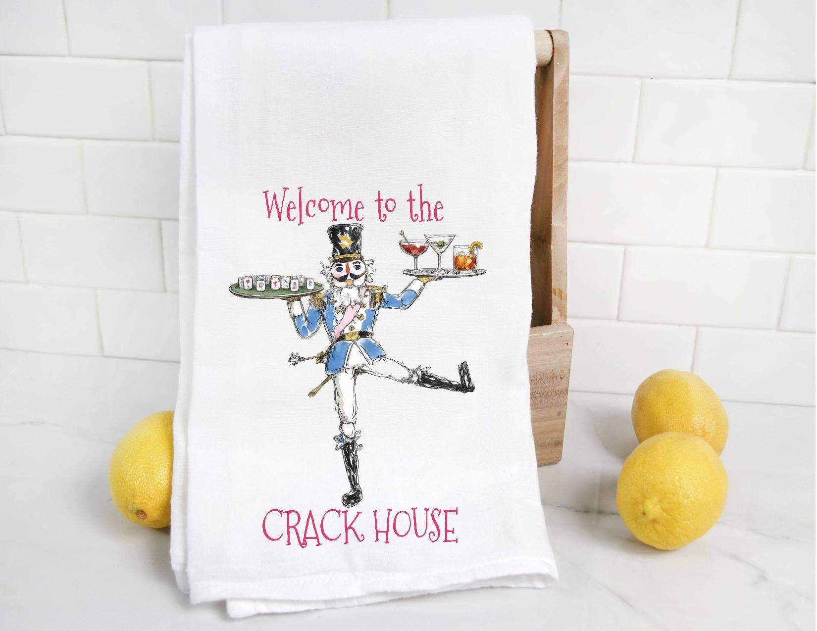 Mahjong Christmas Welcome to the Crack House Tea Towel